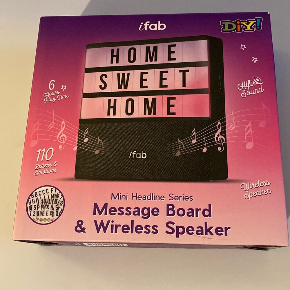 NIB ifab message board wireless speaker